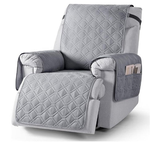 Waterproof Recliner Cover – Non-Slip, Washable, with Side Pocket & Elastic Straps