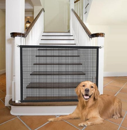 Mesh Dog Gates (2-Pack) – 29" Tall for Stairs, Doorways & Small Pets