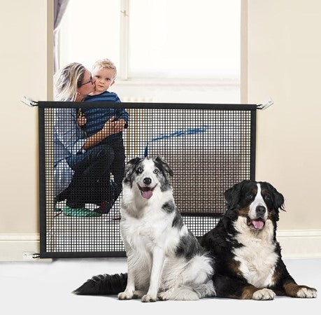 Mesh Dog Gates (2-Pack) – 29" Tall for Stairs, Doorways & Small Pets