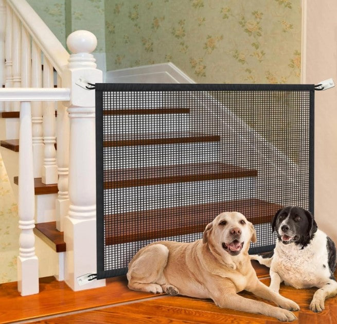 Mesh Dog Gates (2-Pack) – 29" Tall for Stairs, Doorways & Small Pets