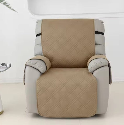 Waterproof Recliner Cover – Non-Slip, Washable, with Side Pocket & Elastic Straps
