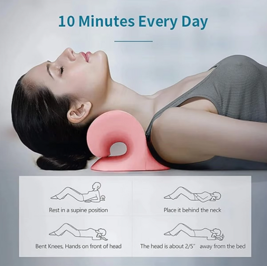 C‑Shaped Cervical Traction Pillow – TMJ Relief, Neck Stiffness & Posture Correction