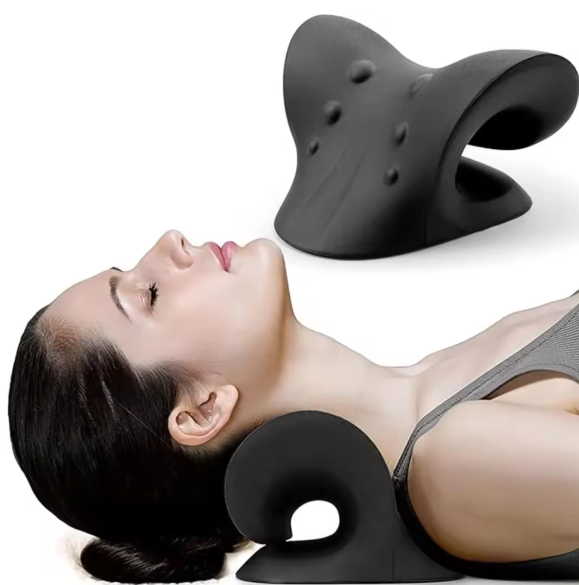 C‑Shaped Cervical Traction Pillow – TMJ Relief, Neck Stiffness & Posture Correction