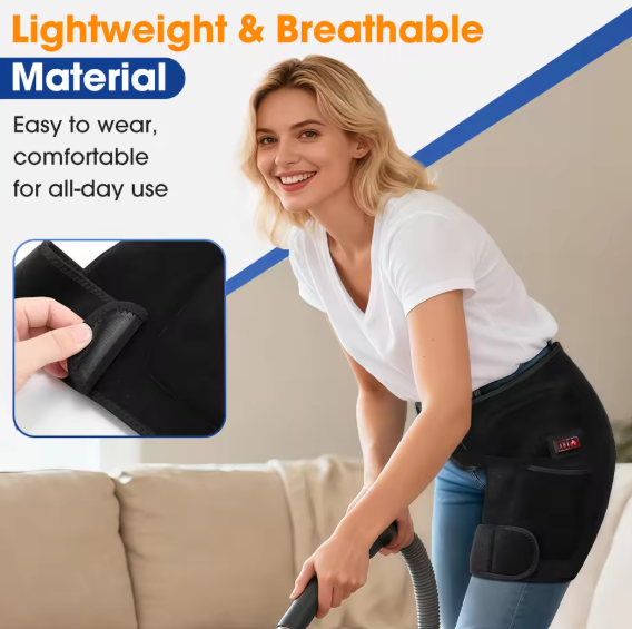 Heated Sciatica Relief Belt – Red Light + Heat for Lower Back & Hip Pain
