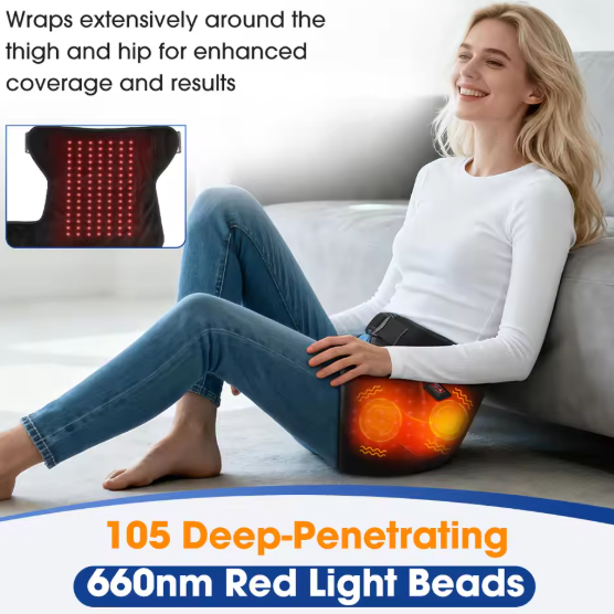 Heated Sciatica Relief Belt – Red Light + Heat for Lower Back & Hip Pain