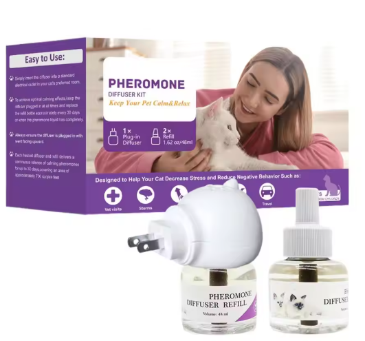 Calming Cat Pheromone Diffuser – Stops Stress & Spraying