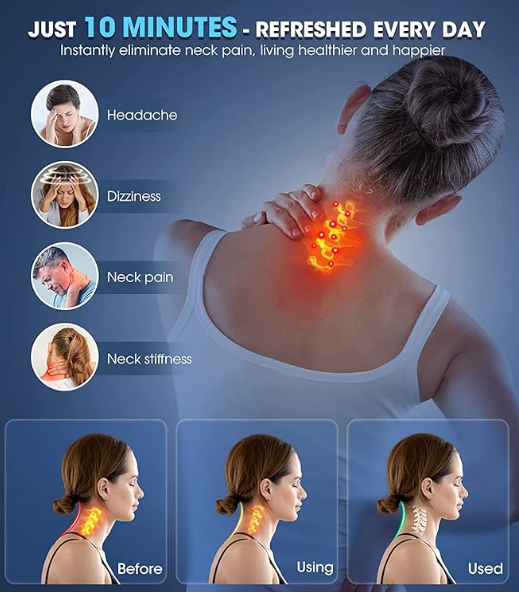 C‑Shaped Cervical Traction Pillow – TMJ Relief, Neck Stiffness & Posture Correction