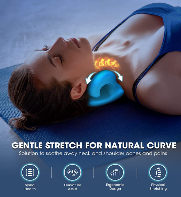 C‑Shaped Cervical Traction Pillow – TMJ Relief, Neck Stiffness & Posture Correction