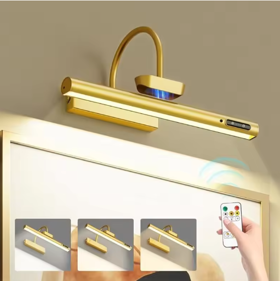 Cordless Picture Light – Dimmable, Rechargeable, with Remote & Timer