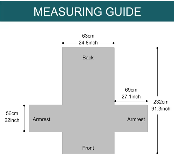 Waterproof Recliner Cover – Non-Slip, Washable, with Side Pocket & Elastic Straps
