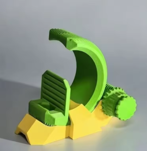 3D Printed Phone Holder – Rotatable, Detachable Mechanical Stand (Cool Desk Decor)