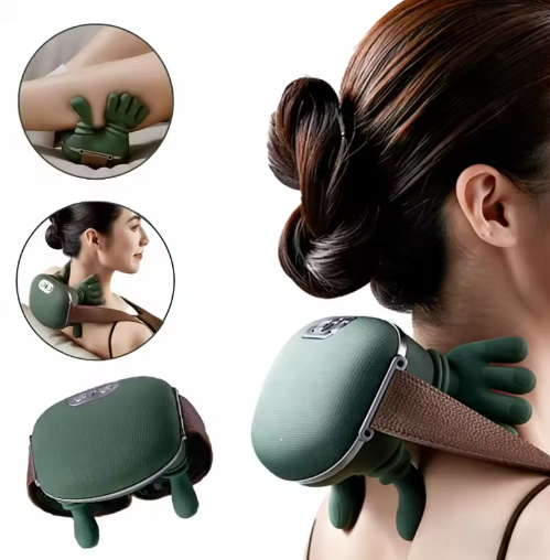 Neck & Shoulder Massager – Rechargeable, Deep Kneading, Finger-Pressure Relief (No Heat)
