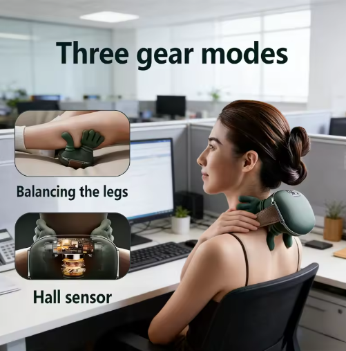 Neck & Shoulder Massager – Rechargeable, Deep Kneading, Finger-Pressure Relief (No Heat)