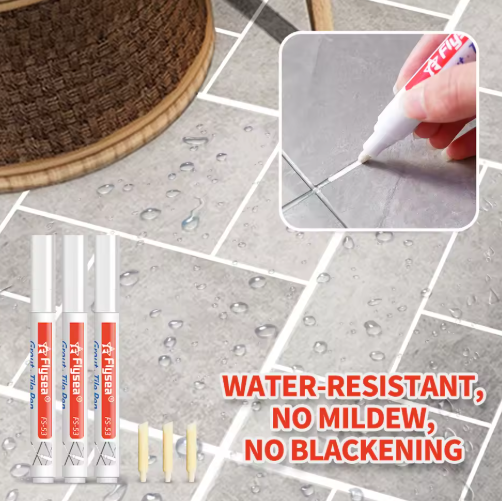 Grout Pen – Waterproof Tile & Seam Repair Marker for Bathroom, Floor & Wall (White)