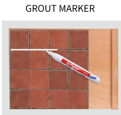 Grout Pen – Waterproof Tile & Seam Repair Marker for Bathroom, Floor & Wall (White)
