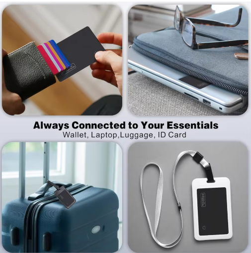 Slim Wallet Tracker Card – Works with Find My App, Bluetooth Tracker for Wallet & Keys (AirTag Alternative)
