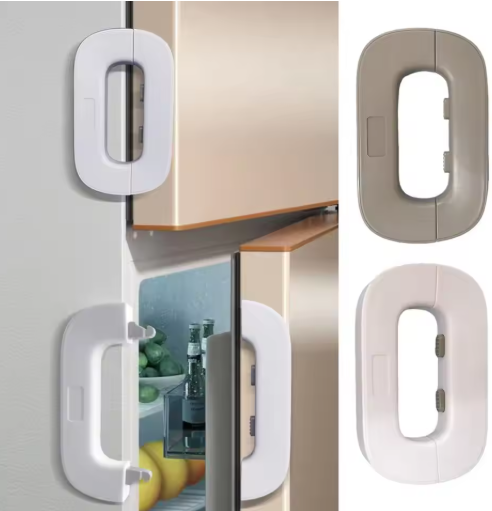 Adhesive Refrigerator Safety Lock – Childproof Lock for Fridge, Drawers & Cabinets (Multi-Purpose)