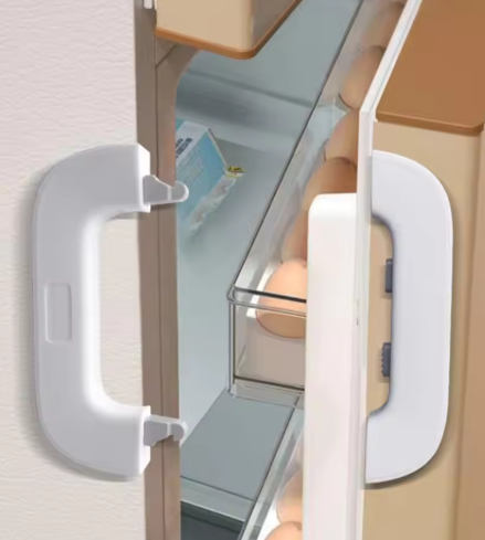 Adhesive Refrigerator Safety Lock – Childproof Lock for Fridge, Drawers & Cabinets (Multi-Purpose)