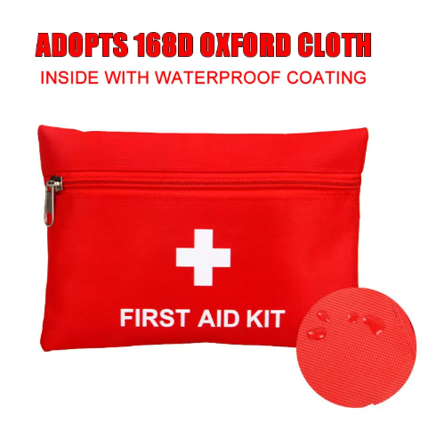 50-Piece Portable First Aid Kit – Red Emergency Kit for Home, Car & Travel