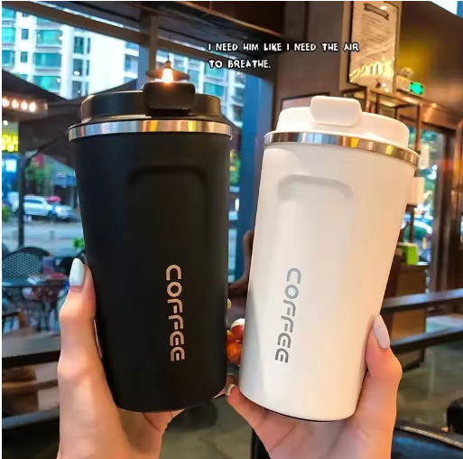 Leak-Proof Stainless Steel Travel Mug – 510ml Thermal Coffee Cup for Office & Travel