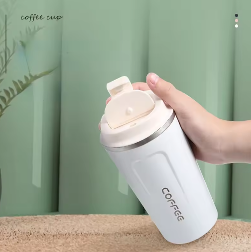 Leak-Proof Stainless Steel Travel Mug – 510ml Thermal Coffee Cup for Office & Travel