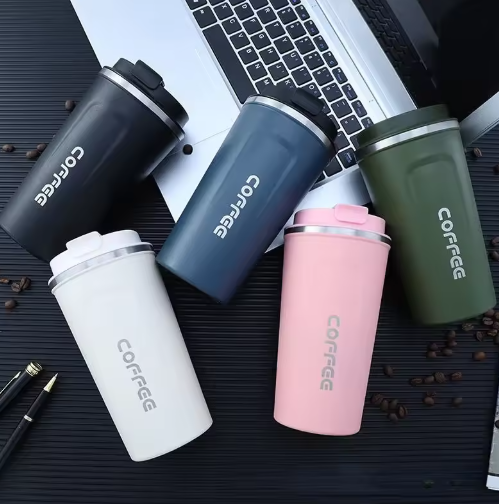 Leak-Proof Stainless Steel Travel Mug – 510ml Thermal Coffee Cup for Office & Travel