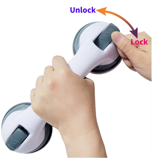 Suction Cup Grab Bar – Shower Safety Handle for Bathroom, Anti-Slip Support